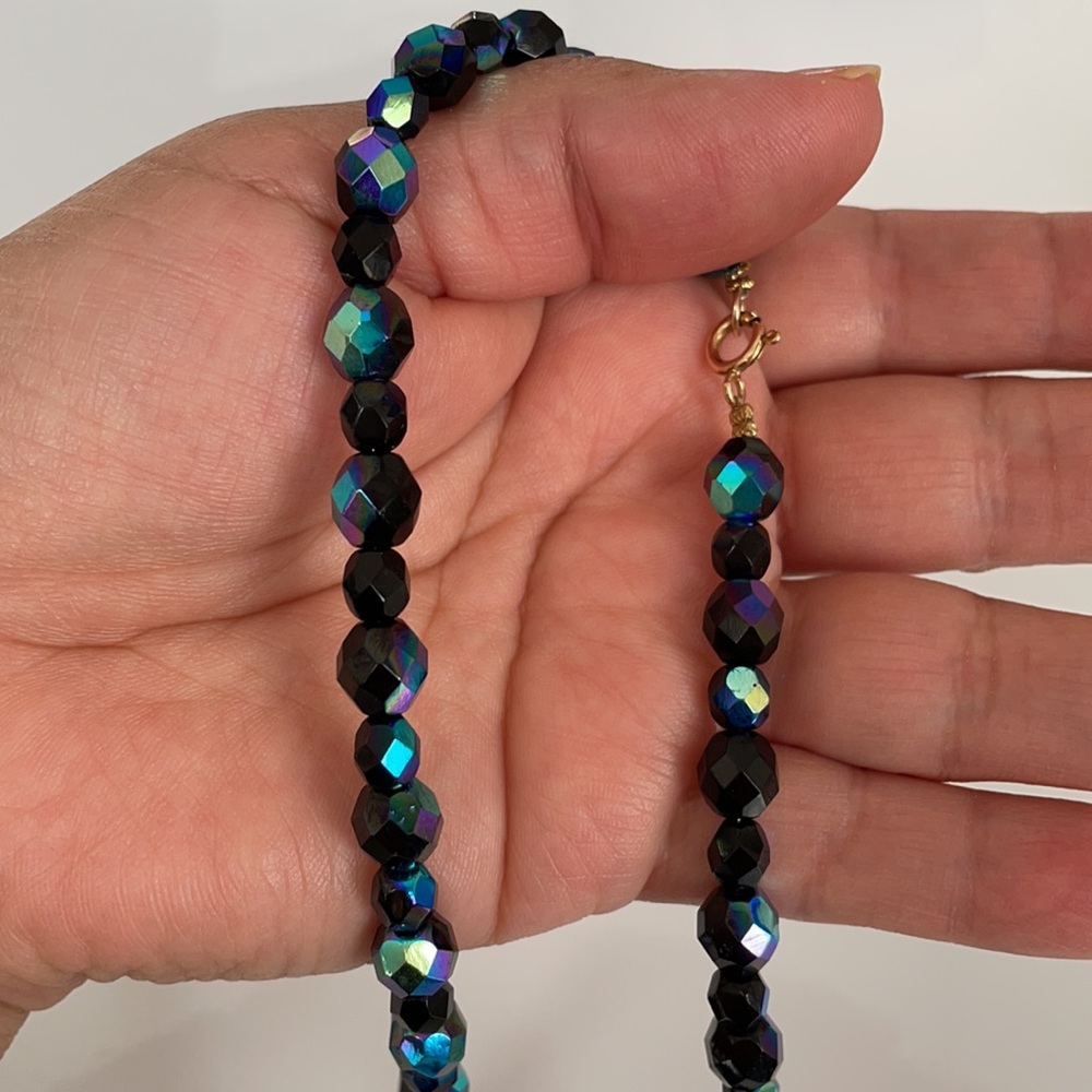 Gold filled beaded necklace.